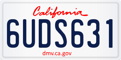 CA license plate 6UDS631