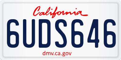 CA license plate 6UDS646