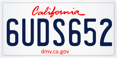 CA license plate 6UDS652