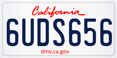 CA license plate 6UDS656