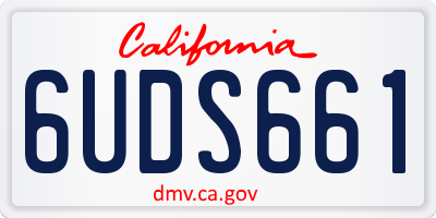 CA license plate 6UDS661