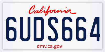 CA license plate 6UDS664