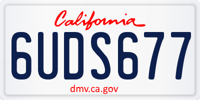 CA license plate 6UDS677