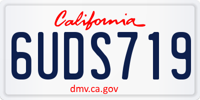 CA license plate 6UDS719