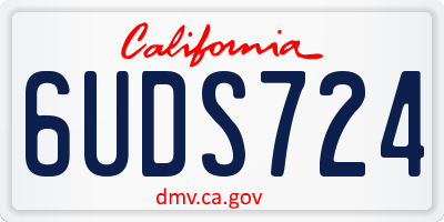 CA license plate 6UDS724