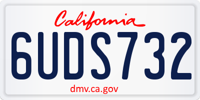 CA license plate 6UDS732