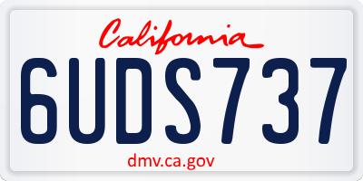 CA license plate 6UDS737