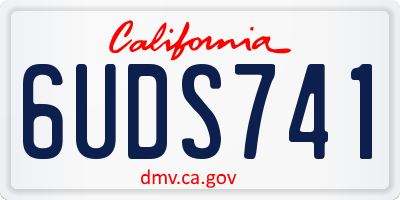 CA license plate 6UDS741