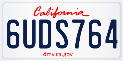 CA license plate 6UDS764