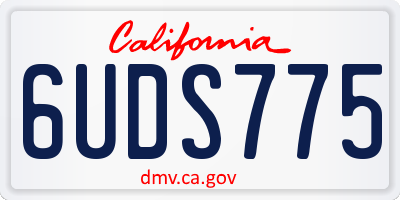 CA license plate 6UDS775