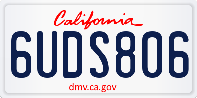 CA license plate 6UDS806