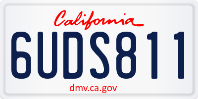 CA license plate 6UDS811
