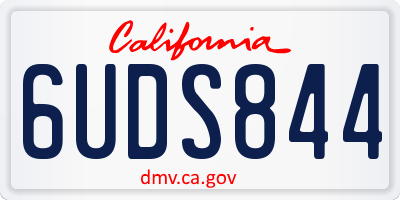 CA license plate 6UDS844