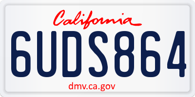 CA license plate 6UDS864