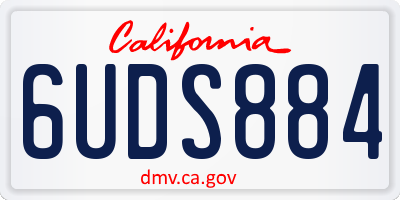 CA license plate 6UDS884