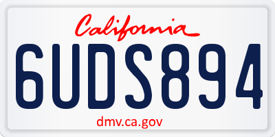 CA license plate 6UDS894