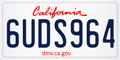CA license plate 6UDS964