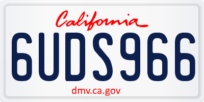 CA license plate 6UDS966