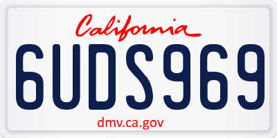 CA license plate 6UDS969