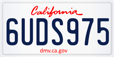 CA license plate 6UDS975
