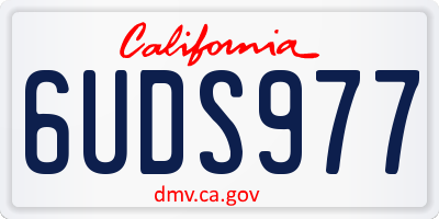 CA license plate 6UDS977