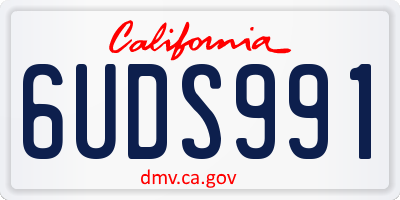CA license plate 6UDS991