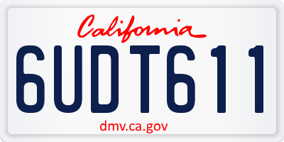 CA license plate 6UDT611