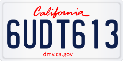 CA license plate 6UDT613