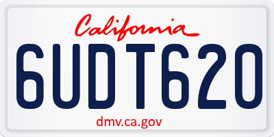 CA license plate 6UDT620