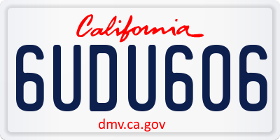 CA license plate 6UDU606