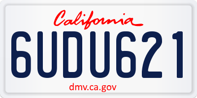 CA license plate 6UDU621