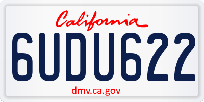 CA license plate 6UDU622