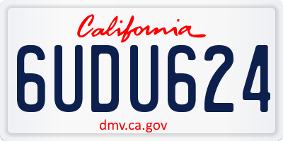 CA license plate 6UDU624