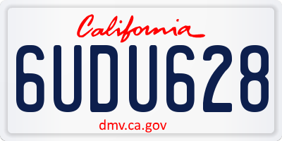 CA license plate 6UDU628