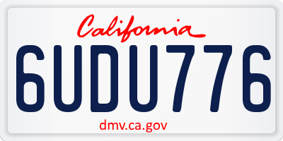 CA license plate 6UDU776
