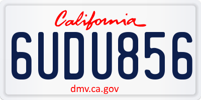 CA license plate 6UDU856