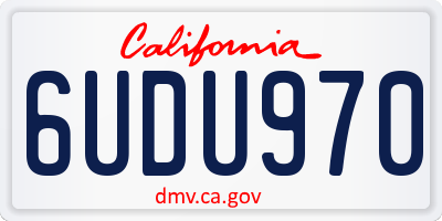 CA license plate 6UDU970