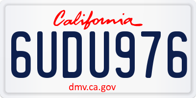 CA license plate 6UDU976
