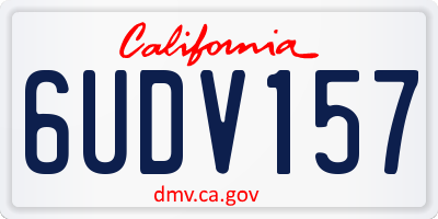 CA license plate 6UDV157