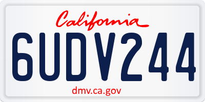 CA license plate 6UDV244