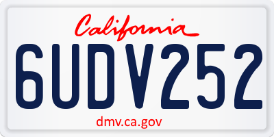 CA license plate 6UDV252