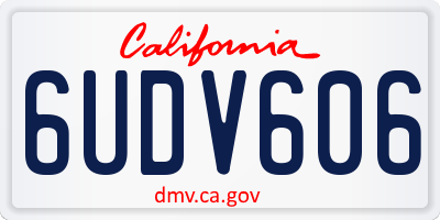 CA license plate 6UDV606