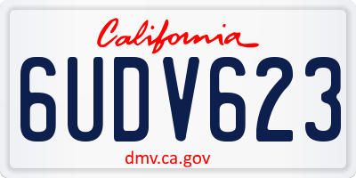 CA license plate 6UDV623