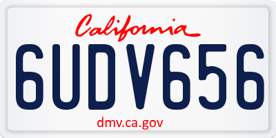CA license plate 6UDV656