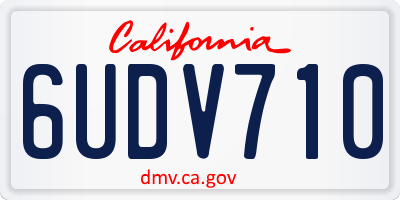 CA license plate 6UDV710