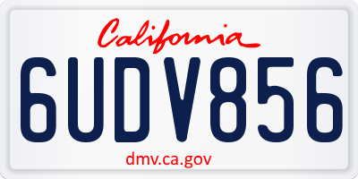 CA license plate 6UDV856