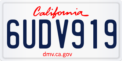 CA license plate 6UDV919