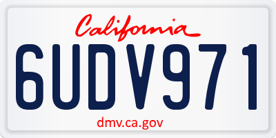 CA license plate 6UDV971