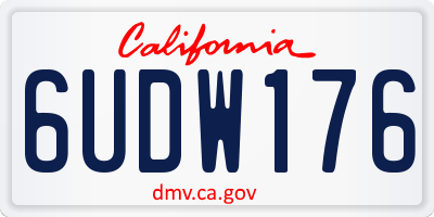 CA license plate 6UDW176