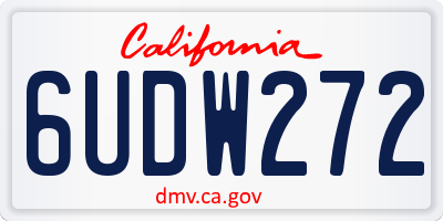 CA license plate 6UDW272